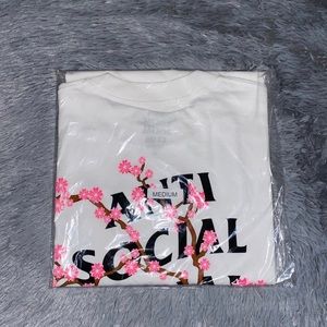 Anti social social club white cherry blossom tee